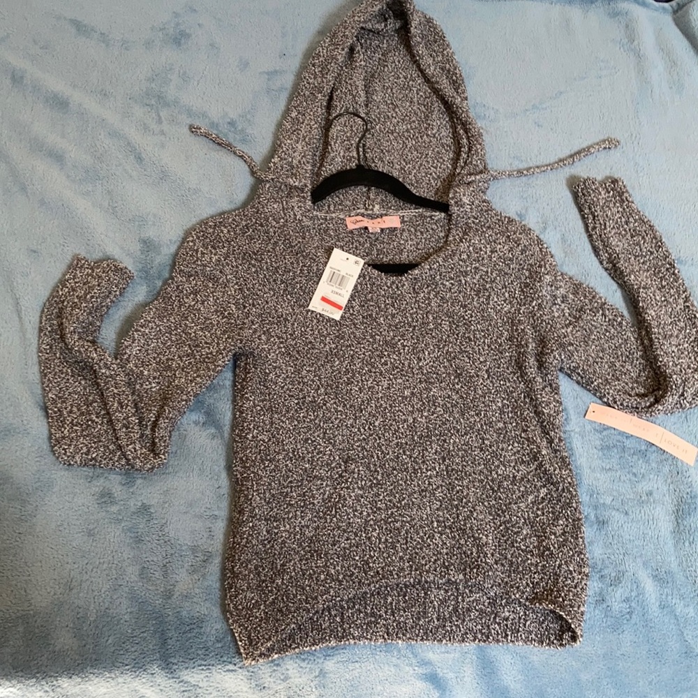 Super soft knit hooded sweatshirt